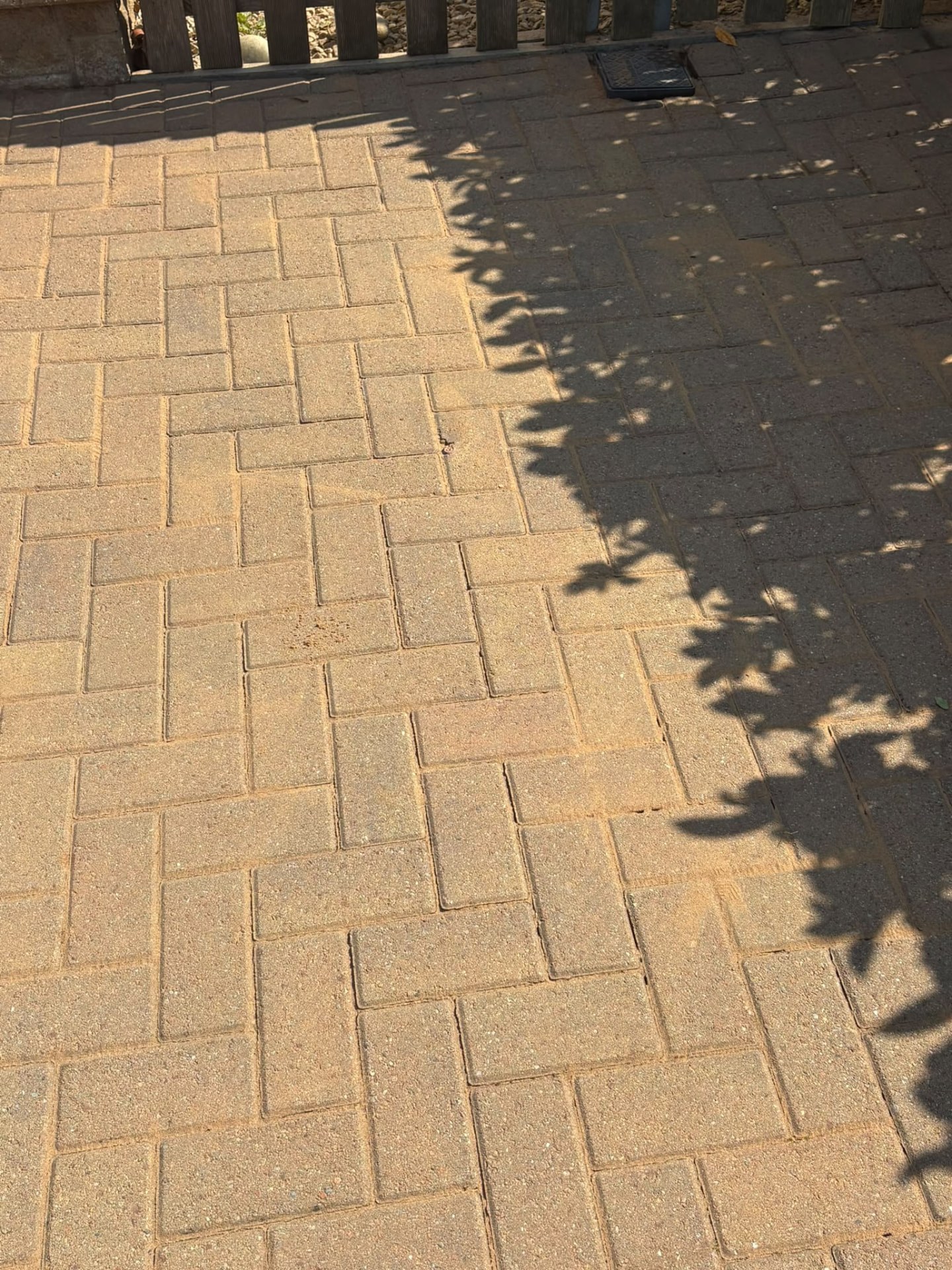 Clean buff block paving after cleaning in East Lothian